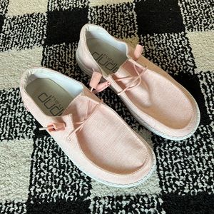 Pink Wendy Slub Canvas Hey Dudes